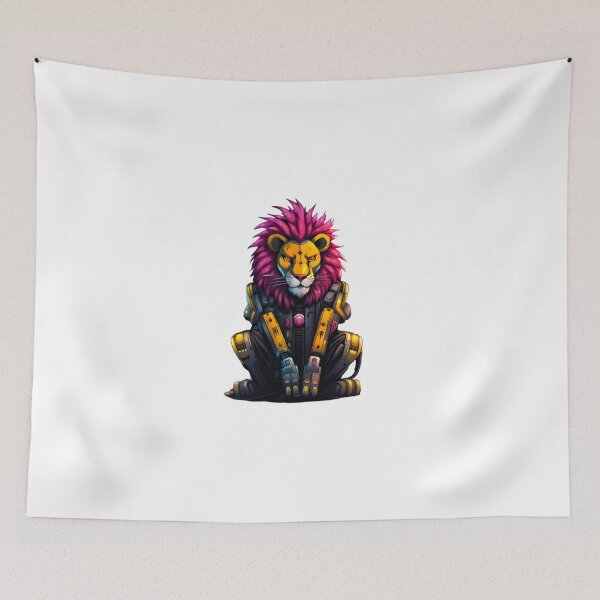 Item preview, Lion cyberpunk japan designed and sold by KorArtStudio.
