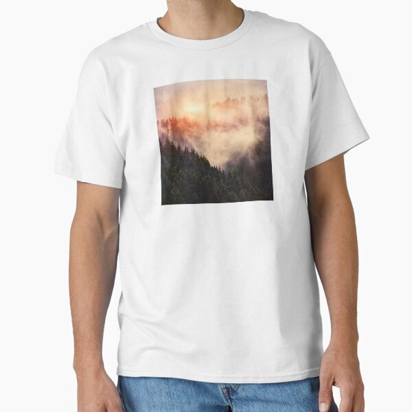 Item preview, In My Other World // Sunrise In A Romantic Misty Foggy Autumn Fairytale Wilderness Forest With Trees Covered In Fog And Sunlight designed and sold by Tordis Kayma.