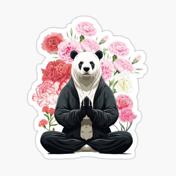 Cute panda yoga cartoon icon illustration. Cute panda meditation