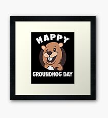 Cute Groundhog Day Apparel Framed Print