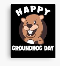 Cute Groundhog Day Apparel Canvas Print