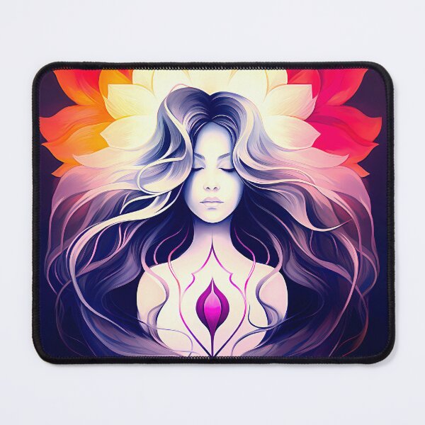 Item preview, Goddess of the Sacred and Divine Feminine, Yoni Heart - spiritual art spirituality divine feminine well-being portrait illustration drawing designed and sold by LvSoulCreations.