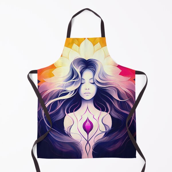 Item preview, Goddess of the Sacred and Divine Feminine, Yoni Heart - spiritual art spirituality divine feminine well-being portrait illustration drawing designed and sold by LvSoulCreations.