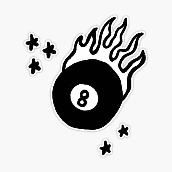 Realistic 8 Ball Pool Billiards Eight Ball Sticker for Sale by cinemapool