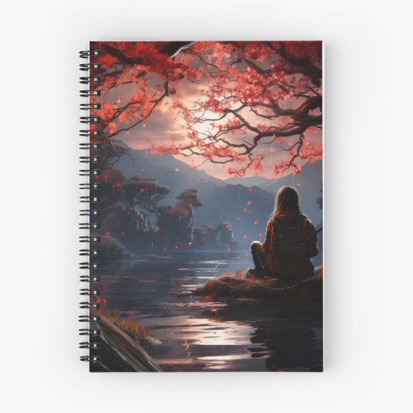 Item preview, Sunset over the Ocean: a Serene Landscape with Tree and Forest Silhouettes designed and sold by Domitian Tincaba.