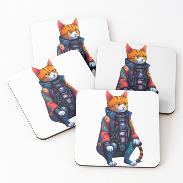 Item preview, Cool Cyberpunk cat japan designed and sold by KorArtStudio.