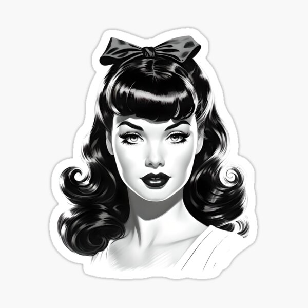 Compact Mirror-Designer Edition Burlesque Pin-up Queen Black