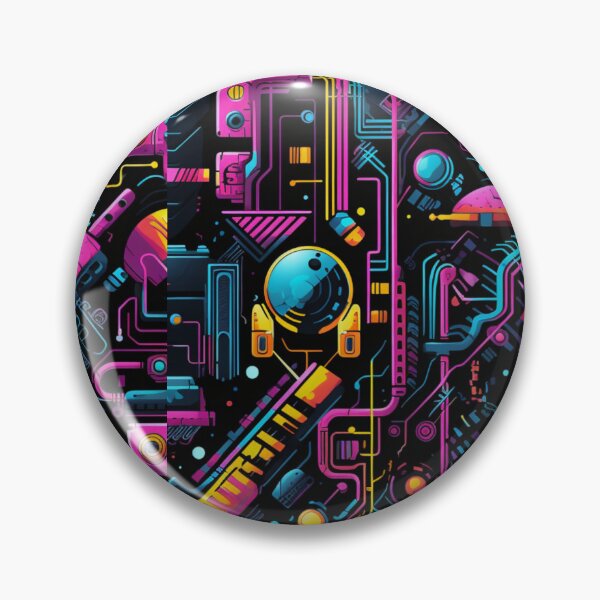 Item preview, Cyber Punk Pattern Neon Colorful Violet designed and sold by GrinGalore.