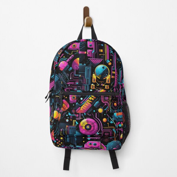 Item preview, Cyber Punk Pattern Neon Colorful Violet designed and sold by GrinGalore.