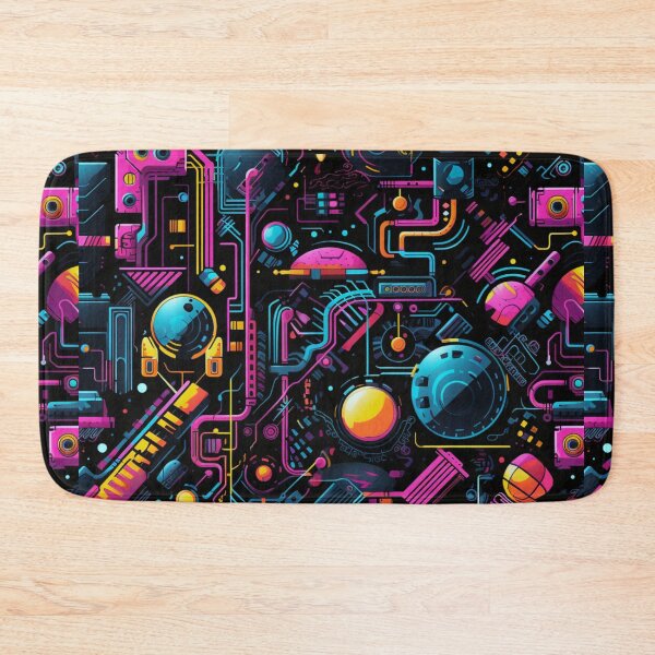 Item preview, Cyber Punk Pattern Neon Colorful Violet designed and sold by GrinGalore.
