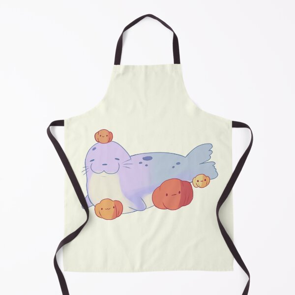 Item preview, Seal and pumpkins illustration designed and sold by Mayarart.