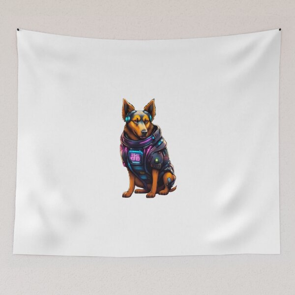 Item preview, Cool Cyberpunk dog japan designed and sold by KorArtStudio.