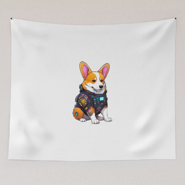 Item preview, Abstract Cyberpunk dog japan designed and sold by KorArtStudio.