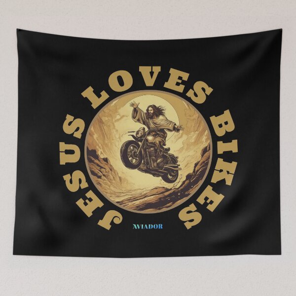 Item preview, Jesus Loves Bikes designed and sold by Aviador.