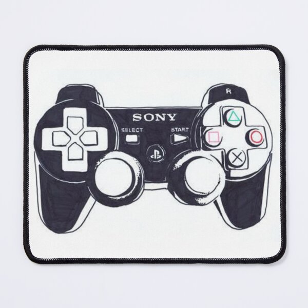 Item preview, Minimalist PlayStation 1 Joystick - Black & White designed and sold by RayReplayer.