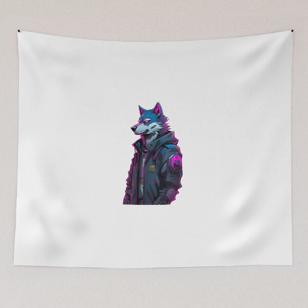 Item preview, Cool Cyberpunk wolf japan designed and sold by KorArtStudio.