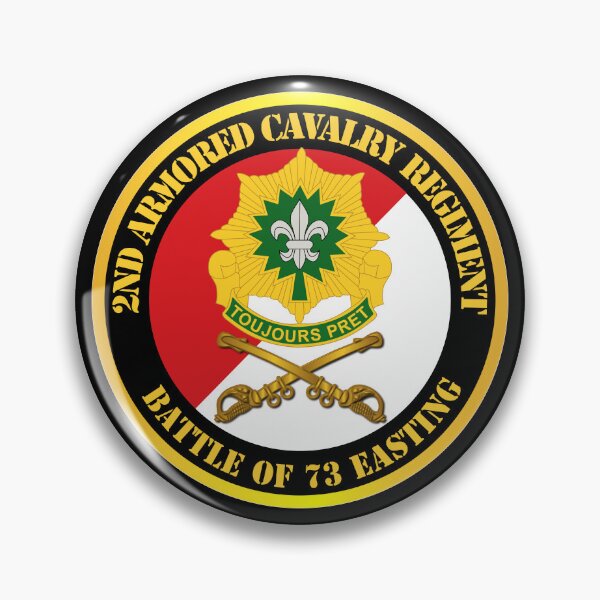 Item preview, Army - 2nd Armored Cavalry Regiment DUI - Red White - Battle of 73 Easting designed and sold by Military Insignia Products.