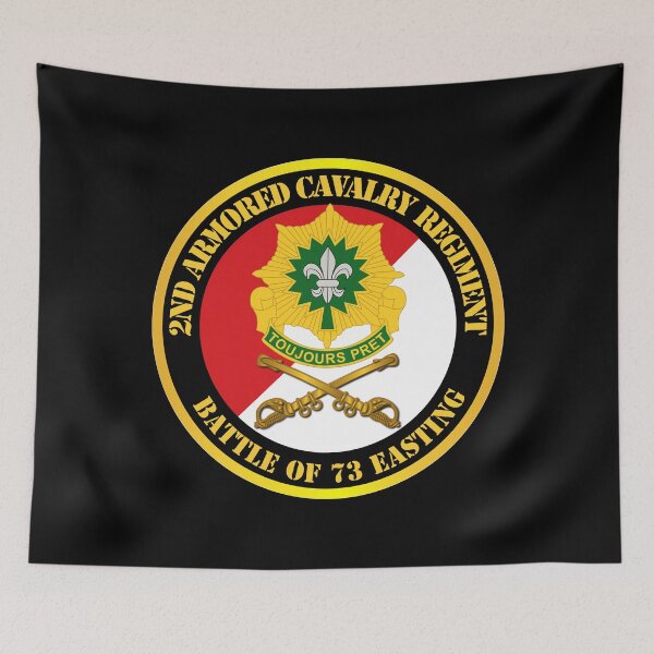 Item preview, Army - 2nd Armored Cavalry Regiment DUI - Red White - Battle of 73 Easting designed and sold by Military Insignia Products.
