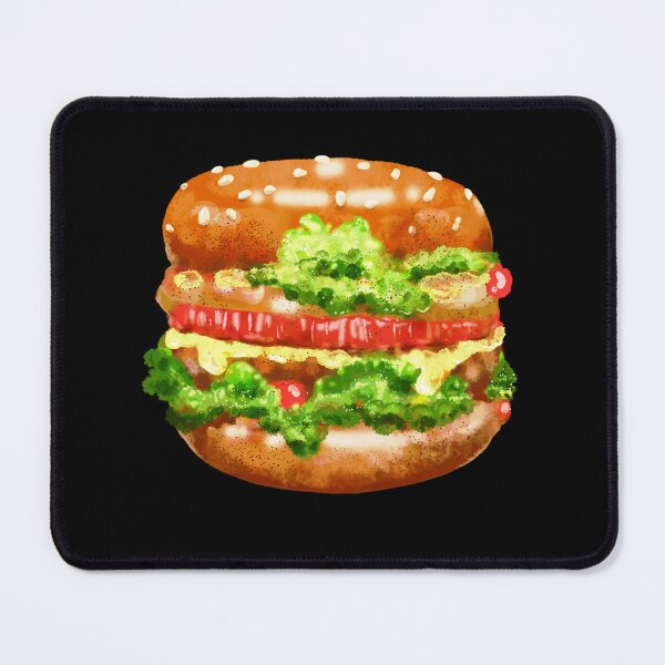 Item preview, A large hamburger with two layers of meat, dripping with ketchup.  designed and sold by Chattakan.
