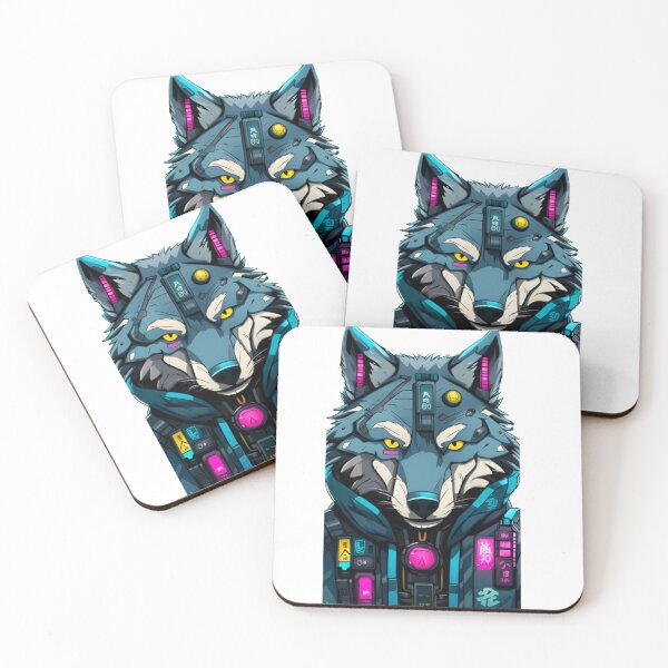 Item preview, Abstract Cyberpunk wolf japan designed and sold by KorArtStudio.