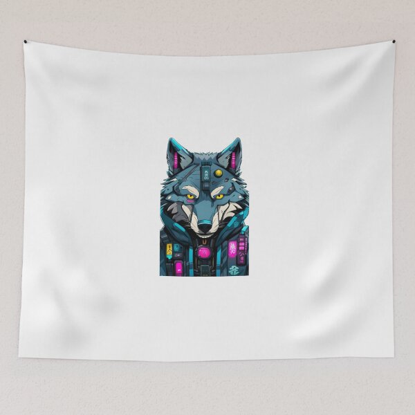 Item preview, Abstract Cyberpunk wolf japan designed and sold by KorArtStudio.