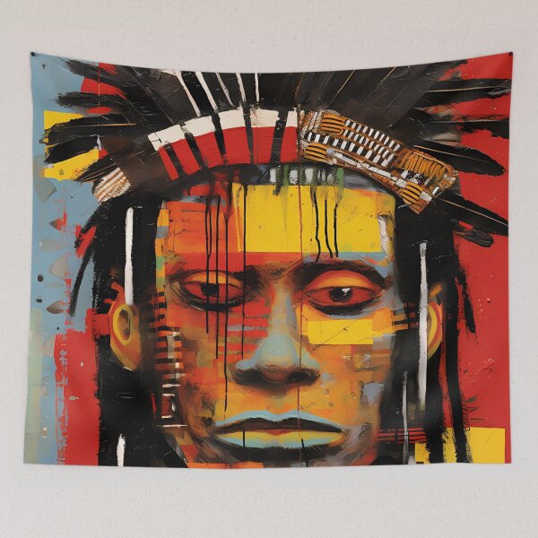 Item preview, Native American Portrait. Indigenous Art. designed and sold by GiveMeMood.