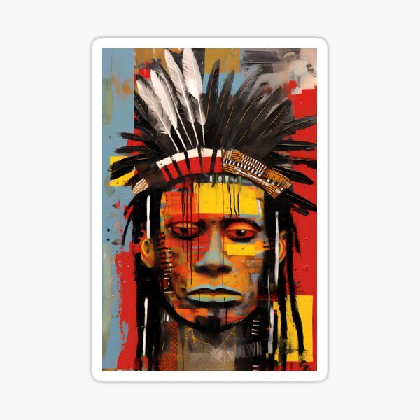 Item preview, Native American Portrait. Indigenous Art. designed and sold by GiveMeMood.