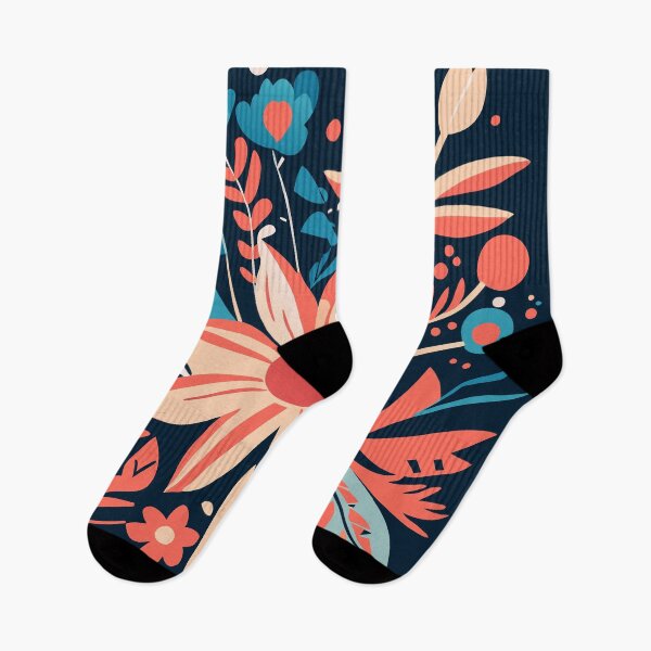 Item preview, Colorful Scandinavian flowers designed and sold by OtterFactory.