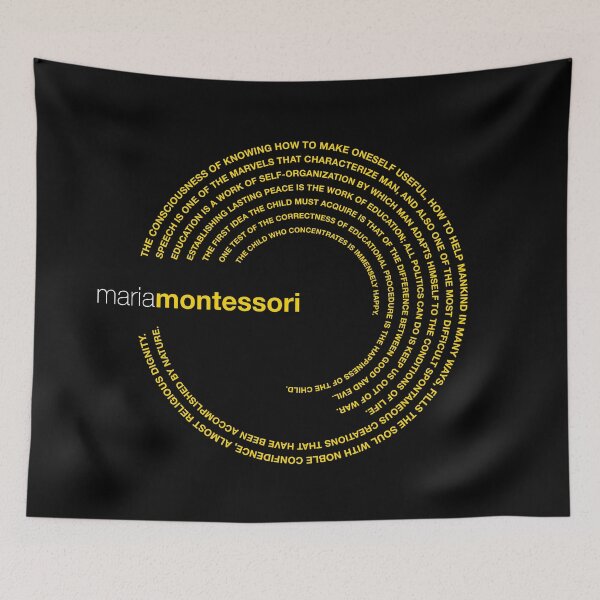 Item preview, Maria Montessori famous quotes poster [gold] designed and sold by CMYKStudio.