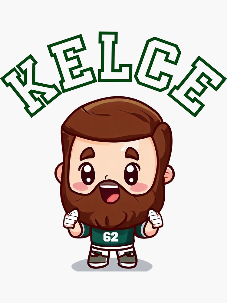 Jason Kelce Away Jersey Sticker for Sale by designsheaven