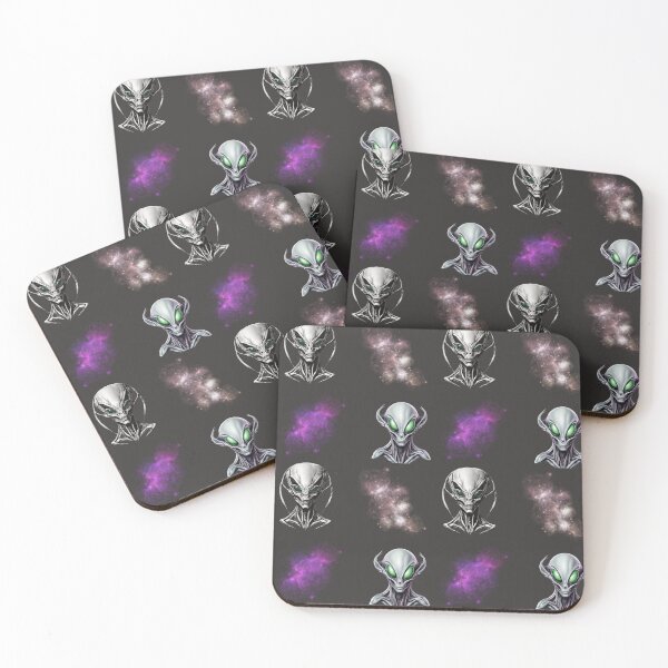 Item preview, Celestial Encounters Alien-Inspired Space Pattern designed and sold by PatternXS.