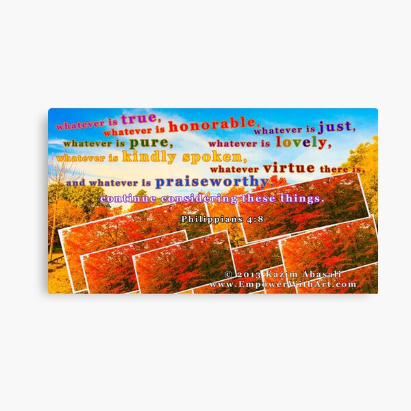 Continue Considering These Things Canvas Print