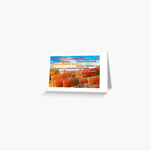 Continue Considering These Things Greeting Card