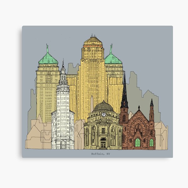 Buffalo Skyline Canvas Print