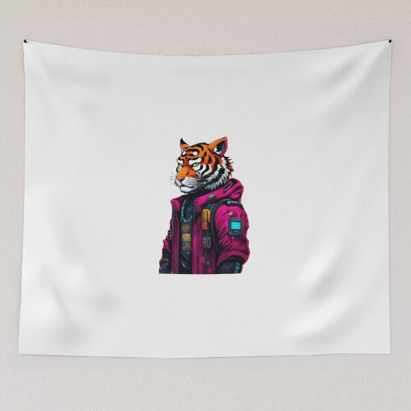 Item preview, Abstract Cyberpunk tiger japan designed and sold by KorArtStudio.