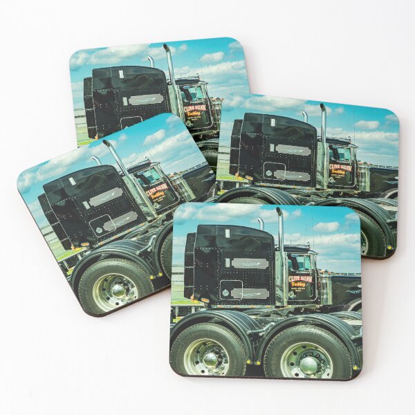 Item preview, Side of a black American haulage truck on display designed and sold by Graham Cornall.