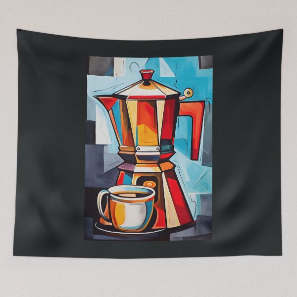 Item preview, MOKA Espresso Elegance- Fauvist Palette Infusion in Every Italian MOKA Sip designed and sold by OlfactoART Studio.