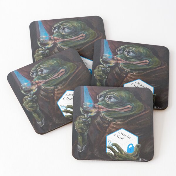 Item preview, Oil Canvas Pepe Holding Chainlink designed and sold by HODL Apparels.