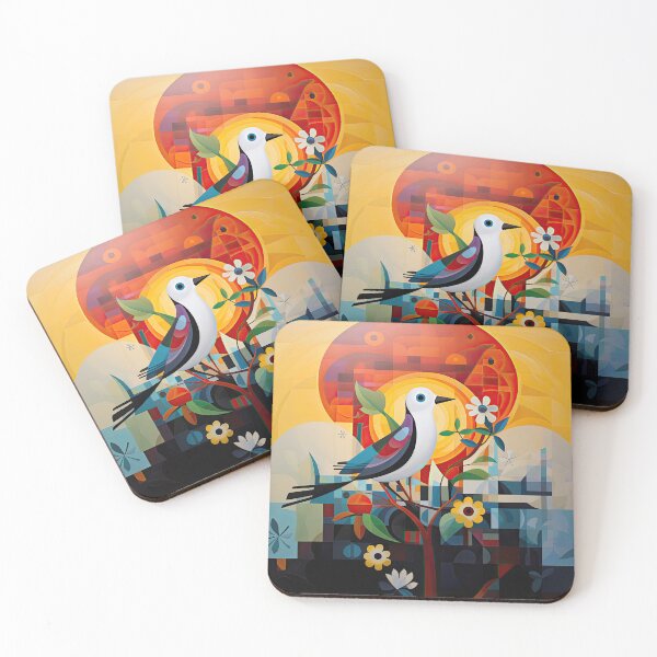 Item preview, Cute Bird in Perched Cubism designed and sold by ckwags.