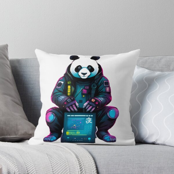Aperçu de l'œuvre Cool panda Cyberpunk Japon créée et vendue par KorArtStudio.