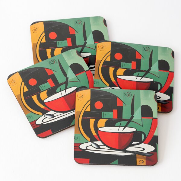Item preview, Coffee Kaleidoscope- Geometric Fusion of Bold Hues and Artistic Styles Generative AI designed and sold by OlfactoART Studio.