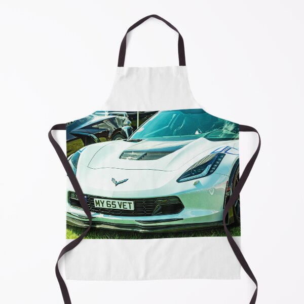 Item preview, Front of a white Chevrolet Corvette on display designed and sold by Graham Cornall.