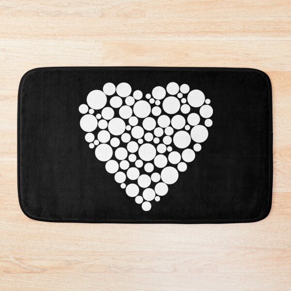 Item preview, Simple black and white pattern .heart black polka dots .  2 designed and sold by fuzzyfox.