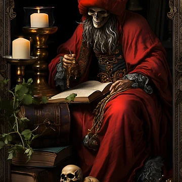 Artwork thumbnail, Journaling Skeleton by VisualCrafting
