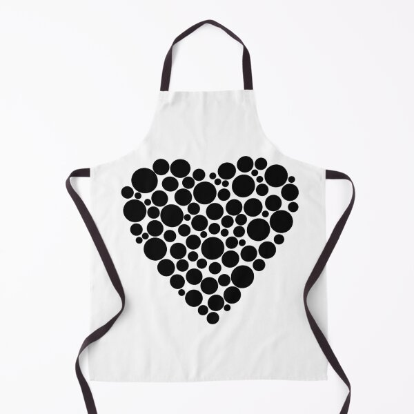Item preview, Simple black and white pattern .heart black polka dots . designed and sold by fuzzyfox.