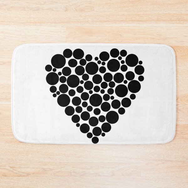 Item preview, Simple black and white pattern .heart black polka dots . designed and sold by fuzzyfox.