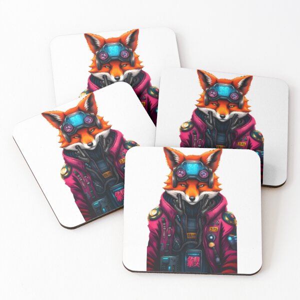 Item preview, Cool Cyberpunk fox japan designed and sold by KorArtStudio.