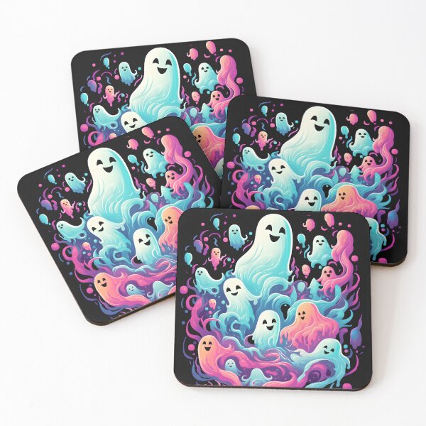 Item preview, Colorful Spooky Ghosts (Halloween Vibes) designed and sold by PixSellerShop.