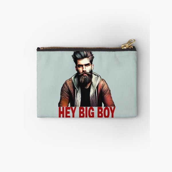 Item preview, "Hey Big Boy" Bearded Guy (Red Font) designed and sold by LthrDaddyBear.