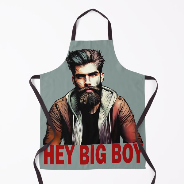 Item preview, "Hey Big Boy" Bearded Guy (Red Font) designed and sold by LthrDaddyBear.